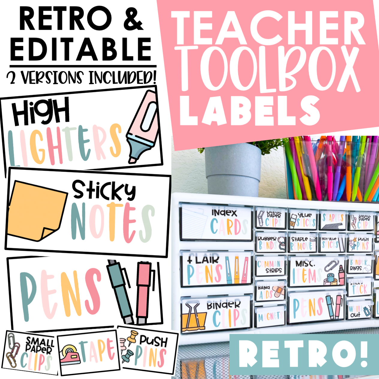 Teacher Toolbox Labels With Pictures- Boho &amp;amp; Editable - Teach Create Motivate for Free Printable Teacher Toolbox Labels