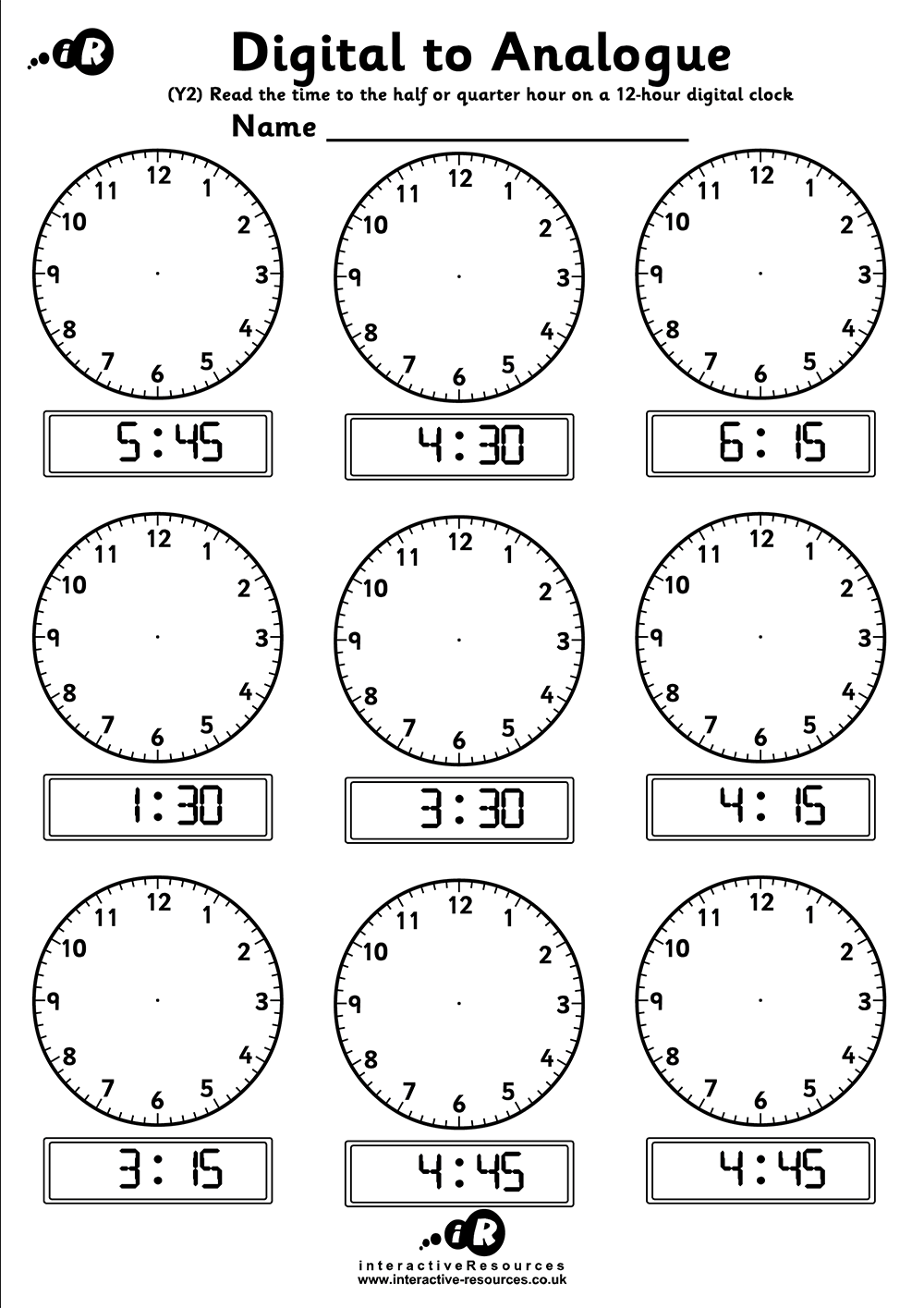 Teaching Time - Free Telling Time Worksheets with Free Printable Telling Time Worksheets