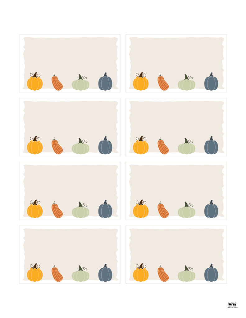 Thanksgiving Place Cards - 15 Free Printable Sets | Printabulls for Free Printable Thanksgiving Place Cards