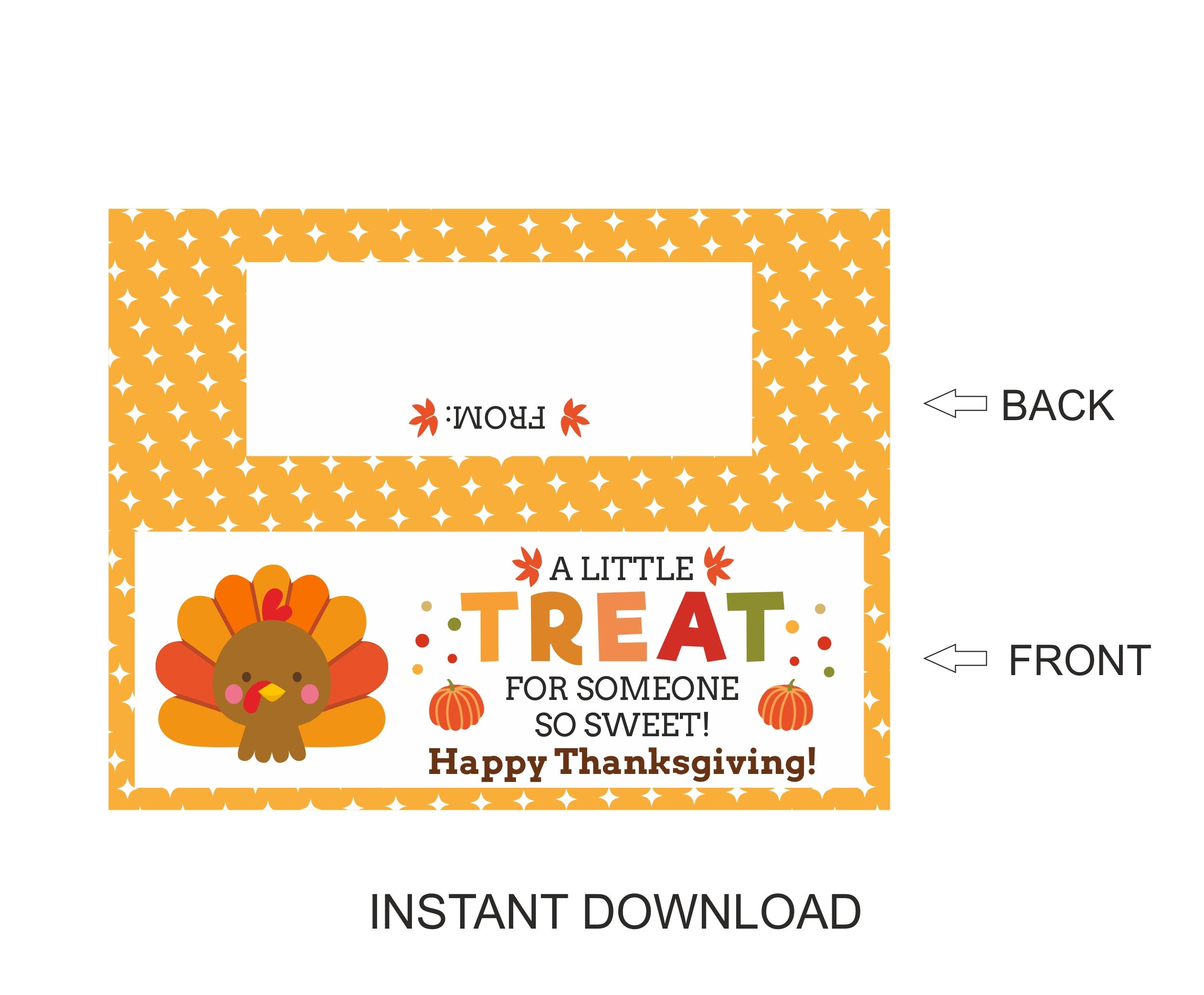 Thanksgiving Treat Bag Topper Printable / Thanksgiving Bag Topper in Free Printable Thanksgiving Treat Bag Toppers