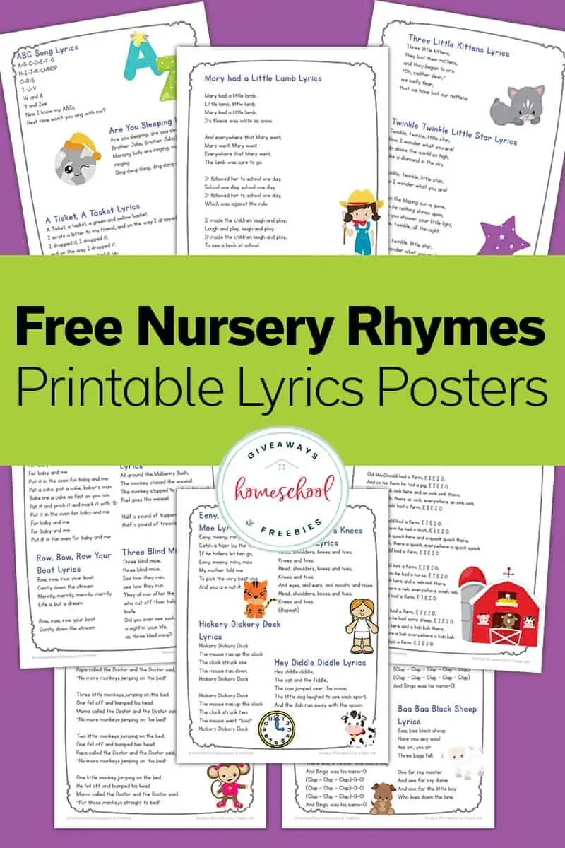 The Best Nursery Rhymes: Printable Lyrics &amp;amp; Activities pertaining to Free Printable Nursery Rhymes Songs