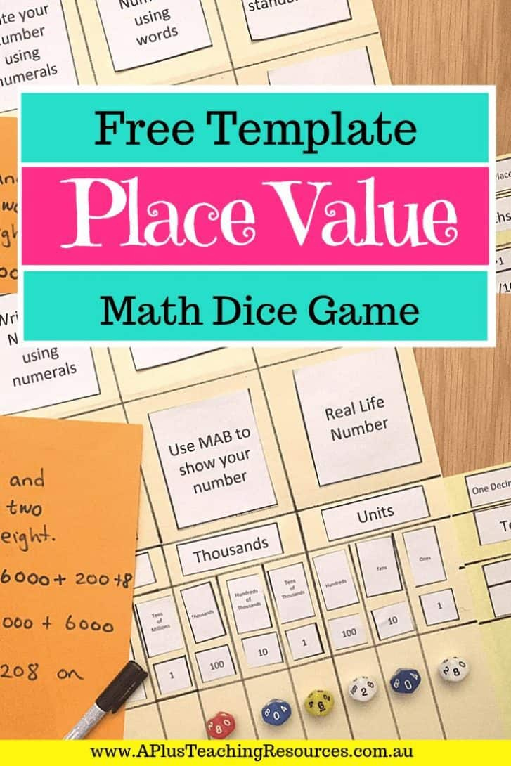 The Best Place Value Folder Game Printable {For Free!} | A Plus intended for Place Value Game Printable Free