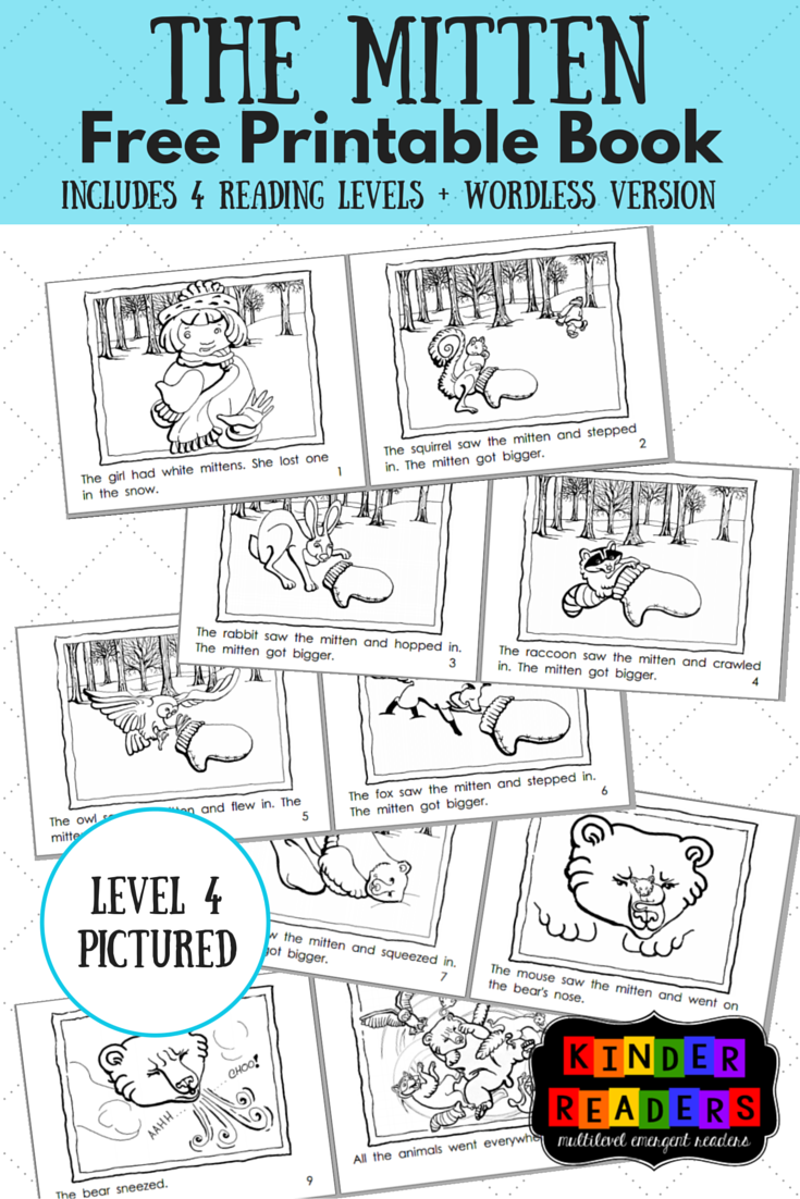 The Mitten Multilevel Kinderreaders Printable Book | A To Z with regard to Free Printable Leveled Readers For Kindergarten