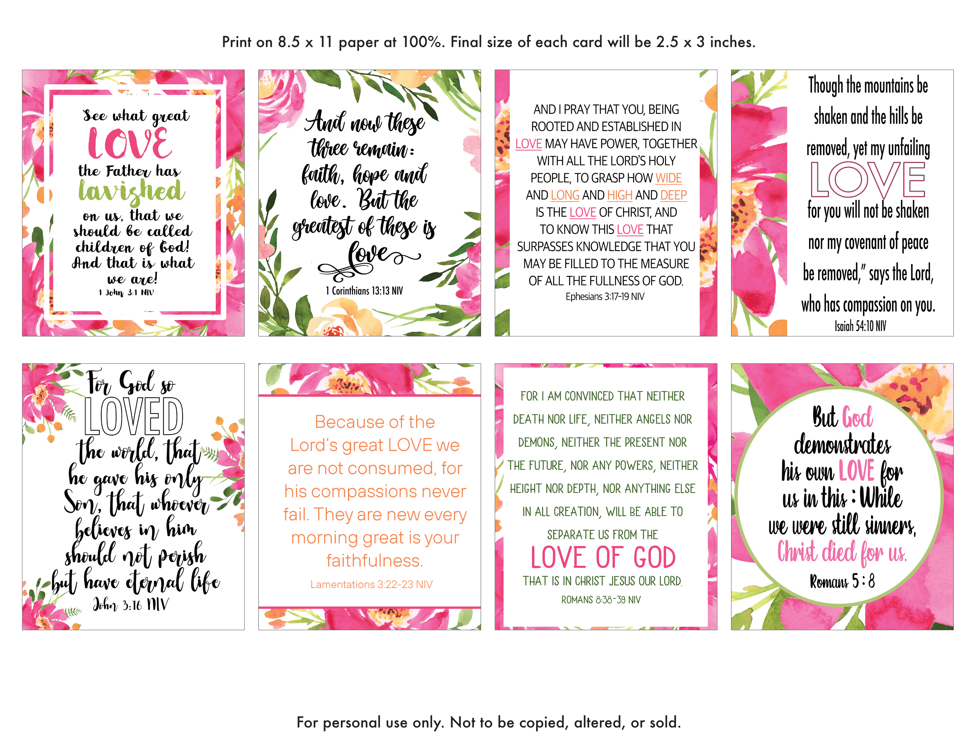 The Power Of A Praying Woman, Inspirational Scripture Cards with Free Printable Scripture Cards