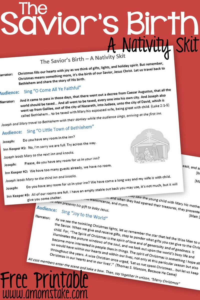 The Savior&amp;#039;S Birth: A Nativity Skit Script With Music – Free within Free Printable Musical Scripts