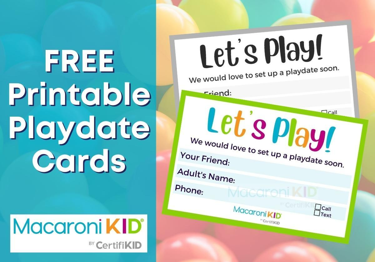 These Free Printable Cards Make Setting Up Playdates A Breeze with Play Date Invitations Free Printable