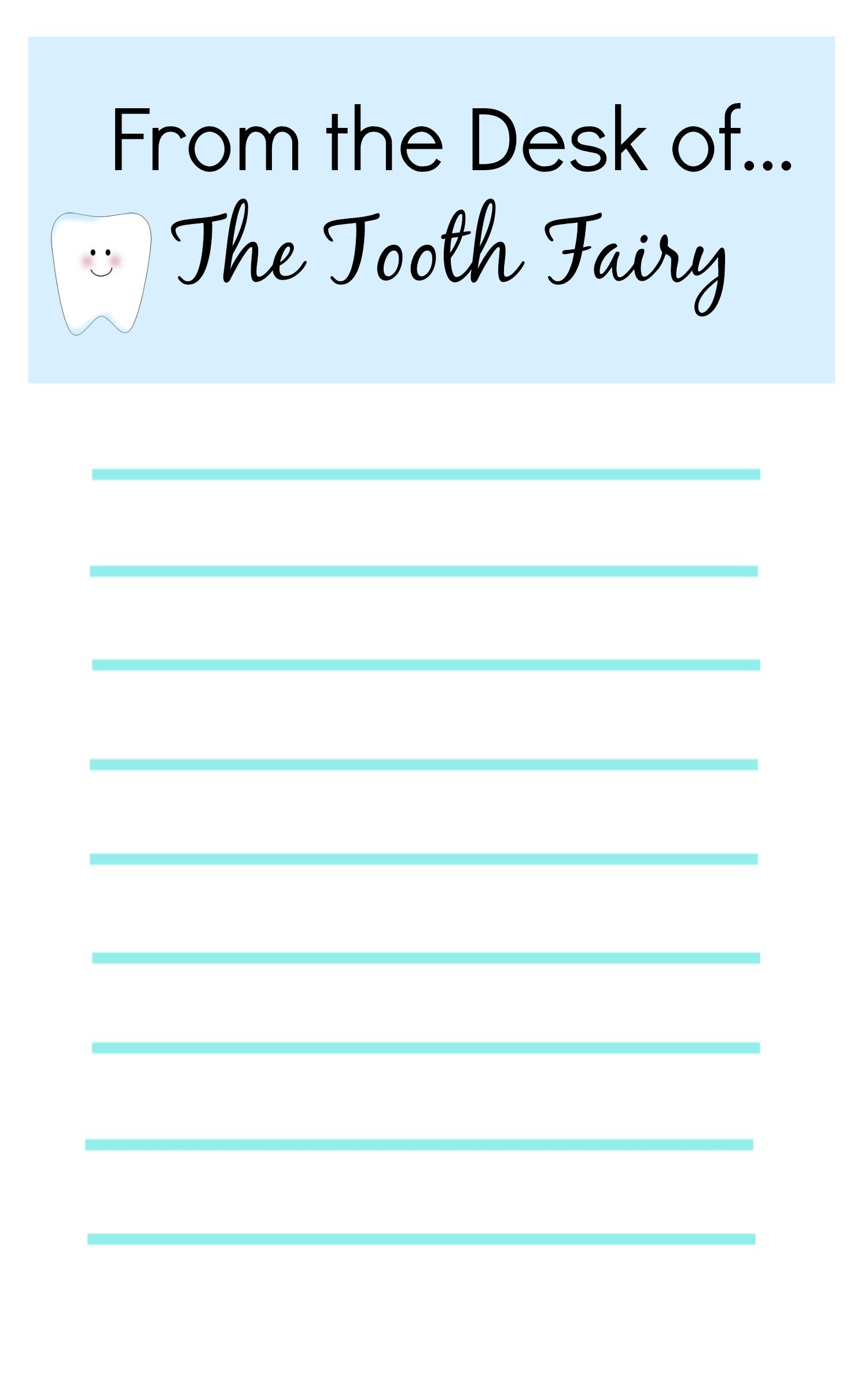 Tooth Fairy Ideas And Free Printables: Tooth Fairy Letterhead with regard to Tooth Fairy Stationery Free Printable