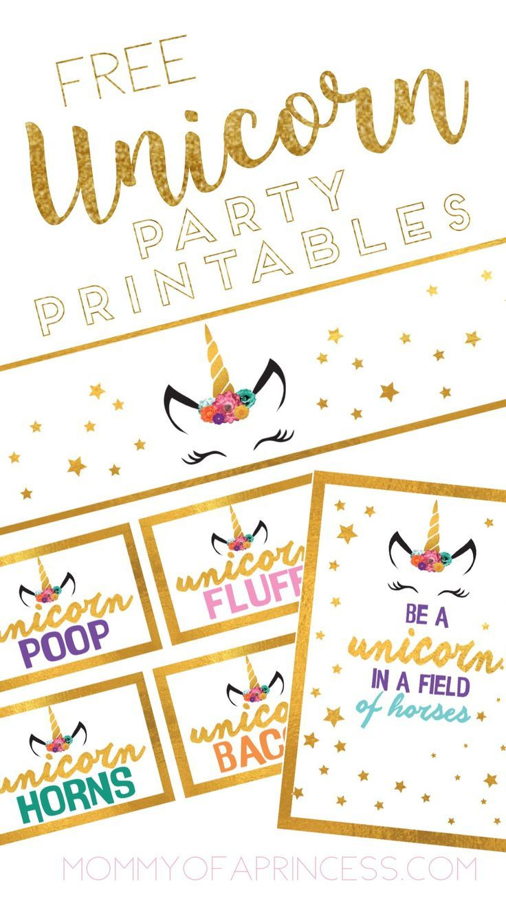 Unicorn Birthday Party Ideas With Free Printable Download inside Free Unicorn Party Printables