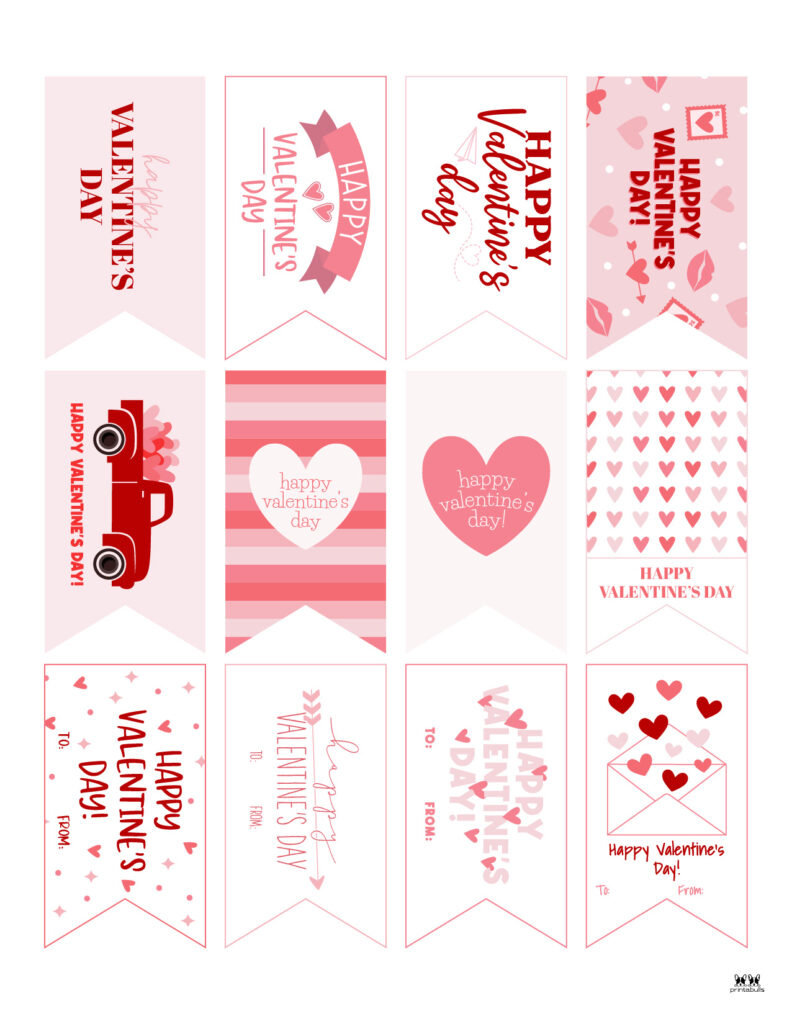 Valentine Tags - 300 Free Printable Tags | Printabulls in Free Printable Valentine Tags