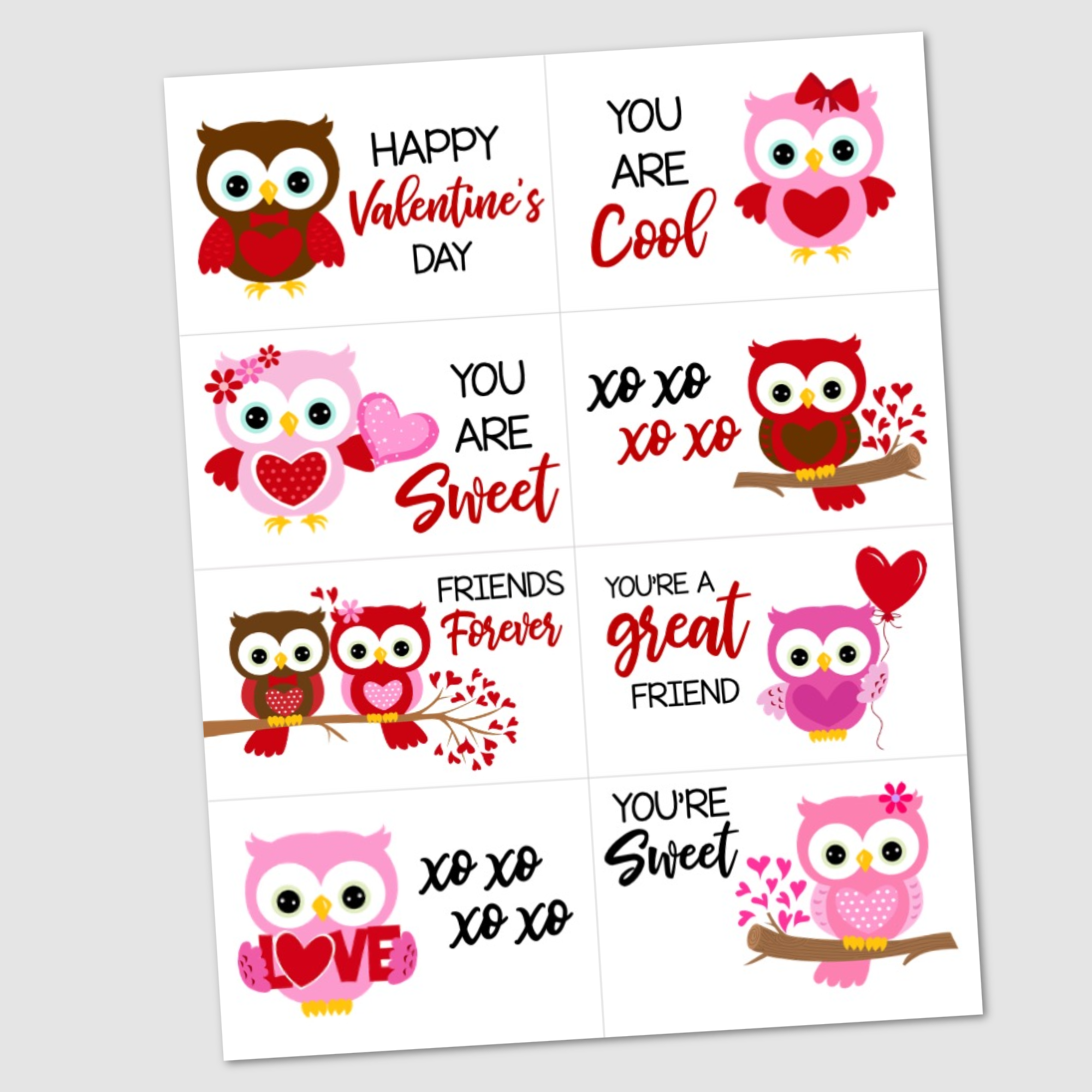 Valentine&amp;#039;S Day Cards With Cute Owl Designs — Krafty Planner within Free Printable Owl Valentine Cards