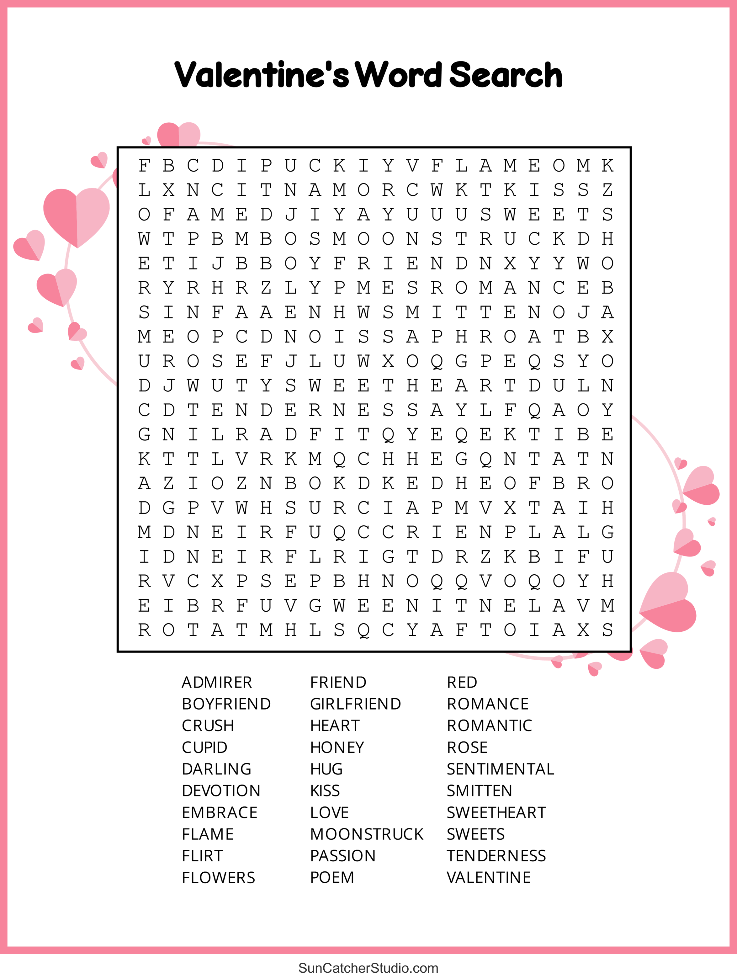 Valentine&amp;#039;S Day Word Search (Free Printable Pdf Puzzles) – Diy pertaining to Free Printable Valentine Word Search For Adults