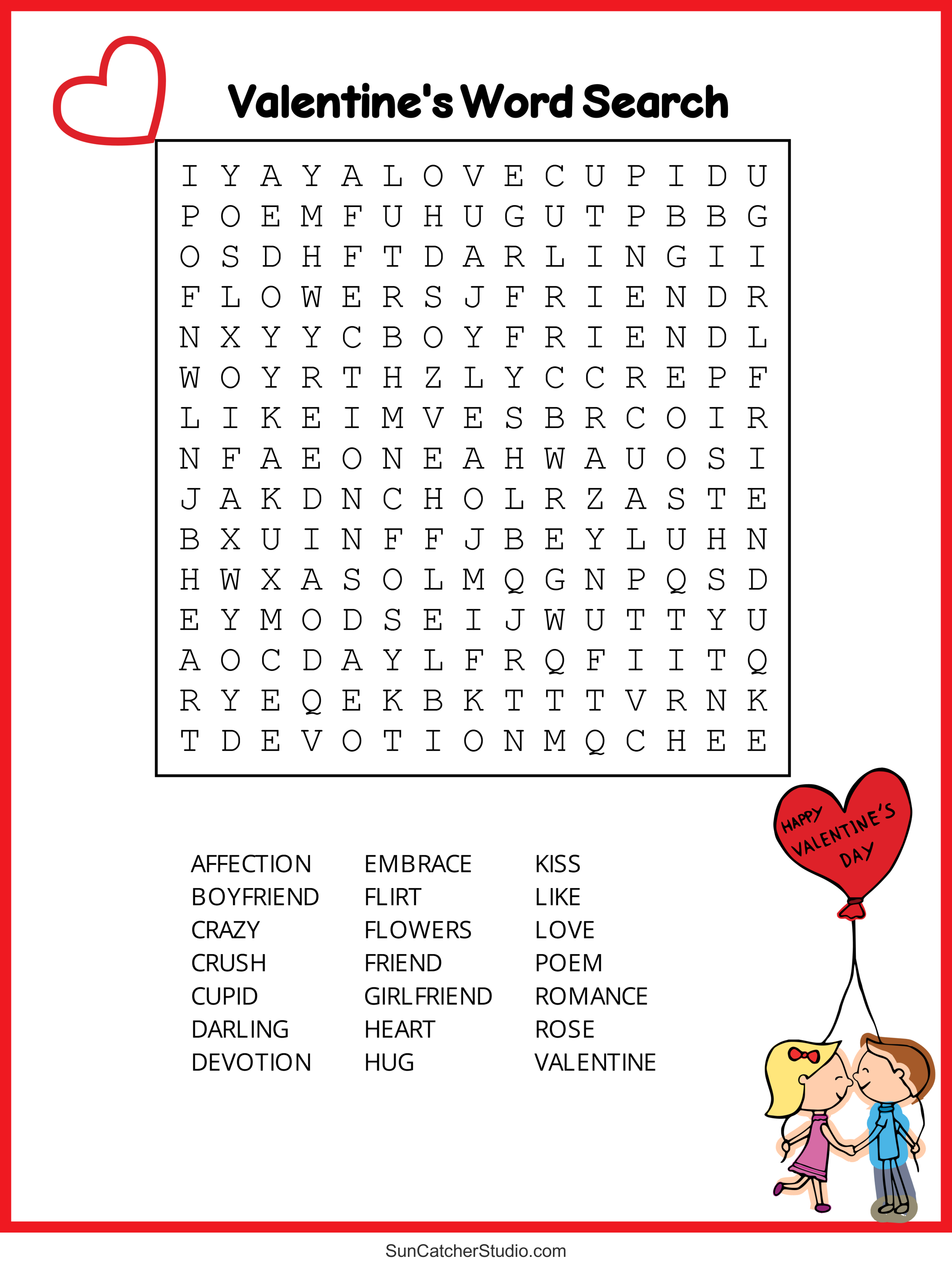 Valentine&amp;#039;S Day Word Search (Free Printable Pdf Puzzles) – Diy within Free Printable Valentine Word Search for Adults