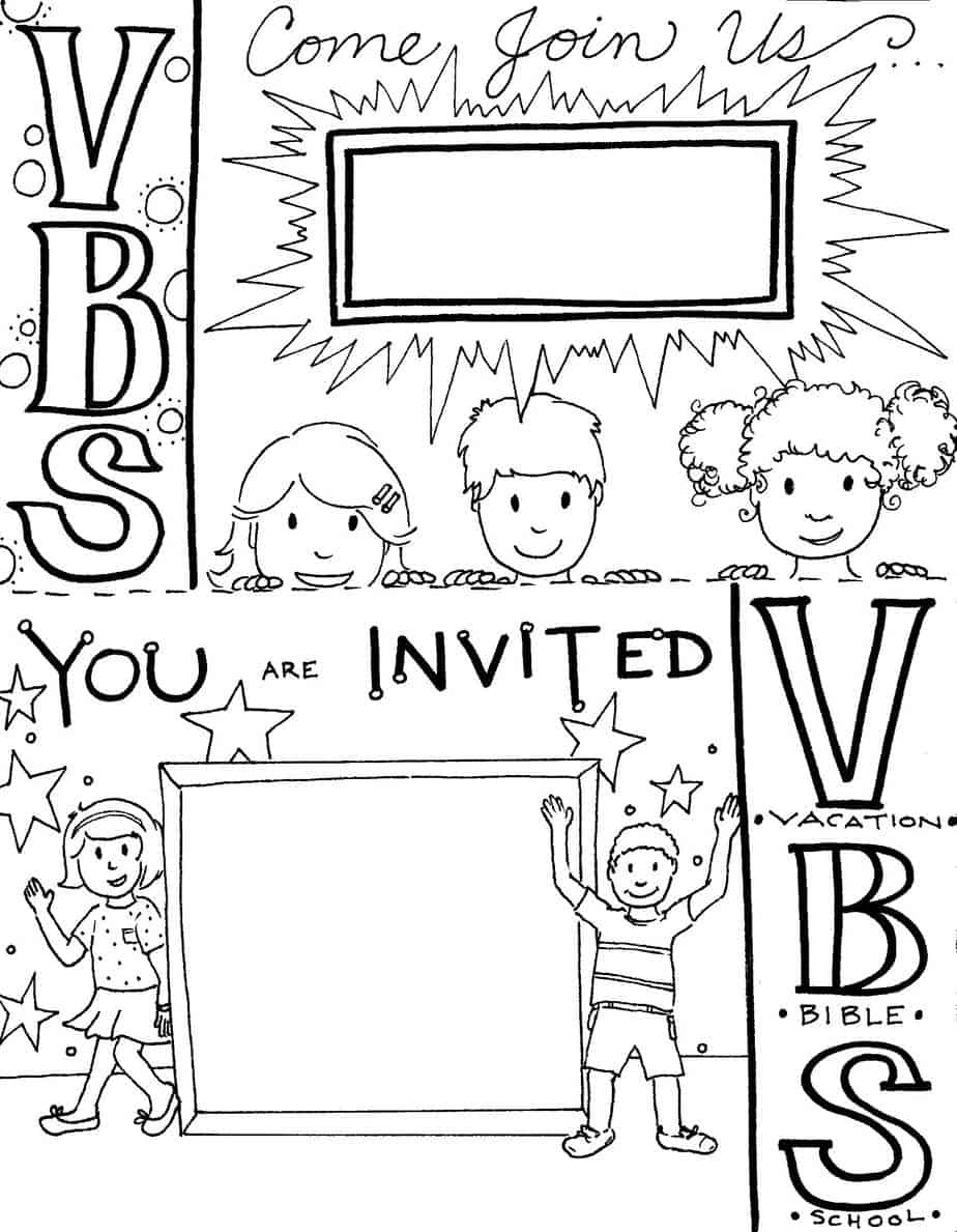 Vbs Invitation Flyer Templates (Vacation Bible School) inside Free Printable Vacation Bible School Materials