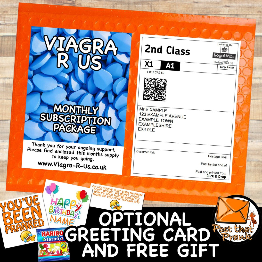 Viagra Prank Mail Package Sent Directly To Friendpost Adult within Free Viagra Printable Coupons