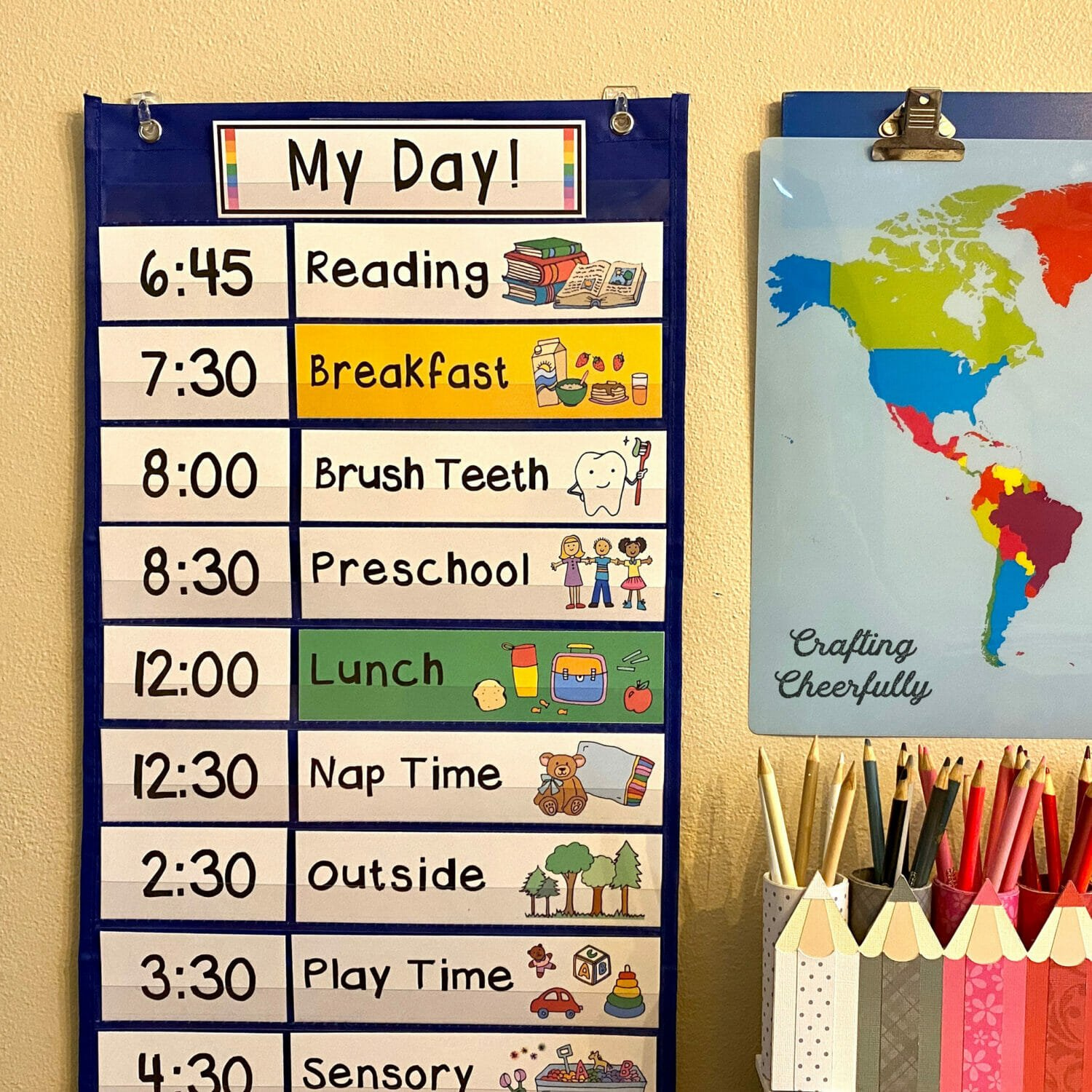 Visual Schedule Cards - Crafting Cheerfully in Free Printable Schedule Cards for Preschool