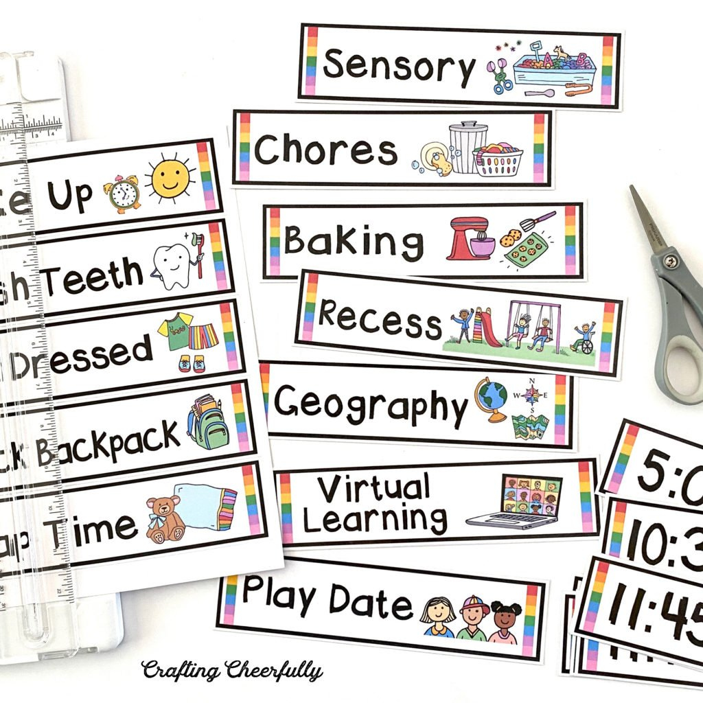 Visual Schedule Cards - Crafting Cheerfully inside Free Printable Picture Schedule Cards