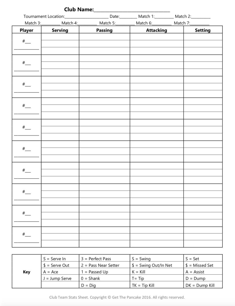 Volleyball Stat Sheets Club Volleyball | Coaching Volleyball intended for Printable Volleyball Stat Sheets Free