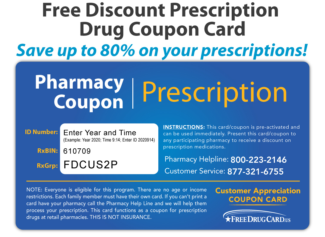 Walmart Pharmacy Discount Prescription Card - Savings On Rx Drugs with regard to Free Printable Prescription Coupons