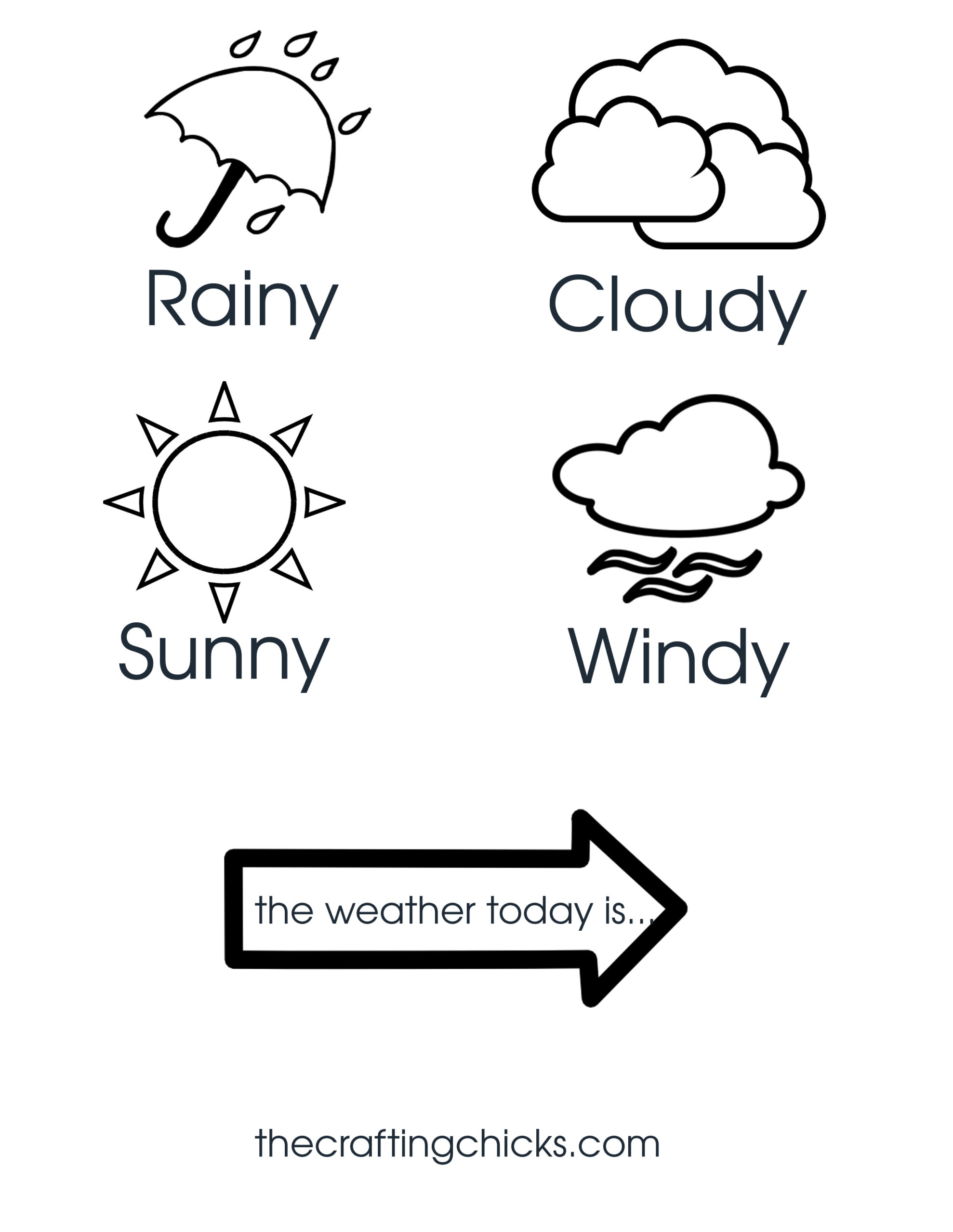 Weather Chart Kid Craft - The Crafting Chicks with regard to Free Printable Weather Chart For Preschool