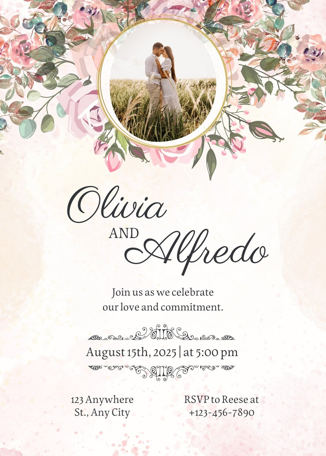 Wedding Invitation Templates To Customize For Free | Canva inside Invitations Templates Online Free Printable