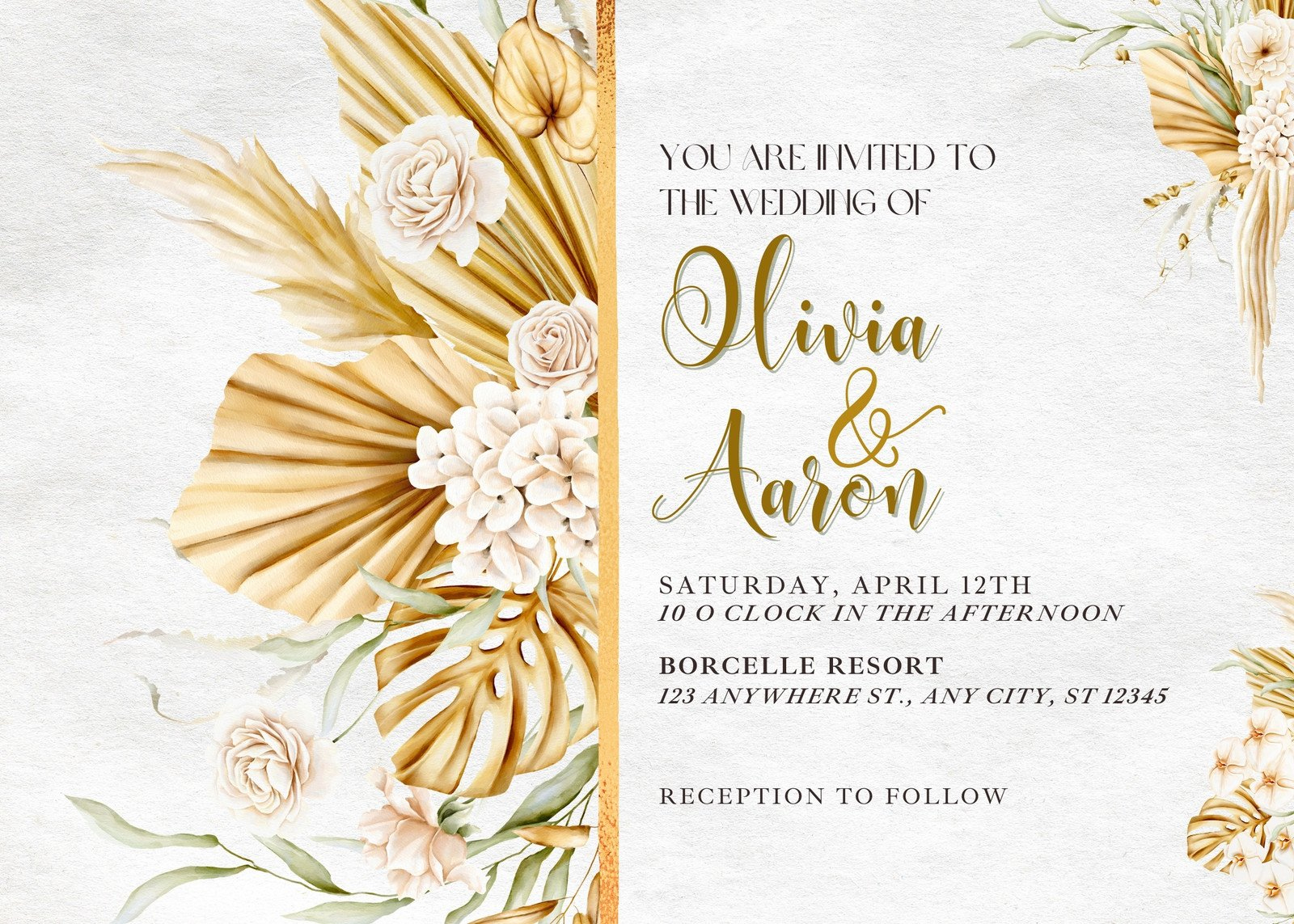 Wedding Invitation Templates To Customize For Free | Canva with regard to Wedding Invitation Cards Printable Free