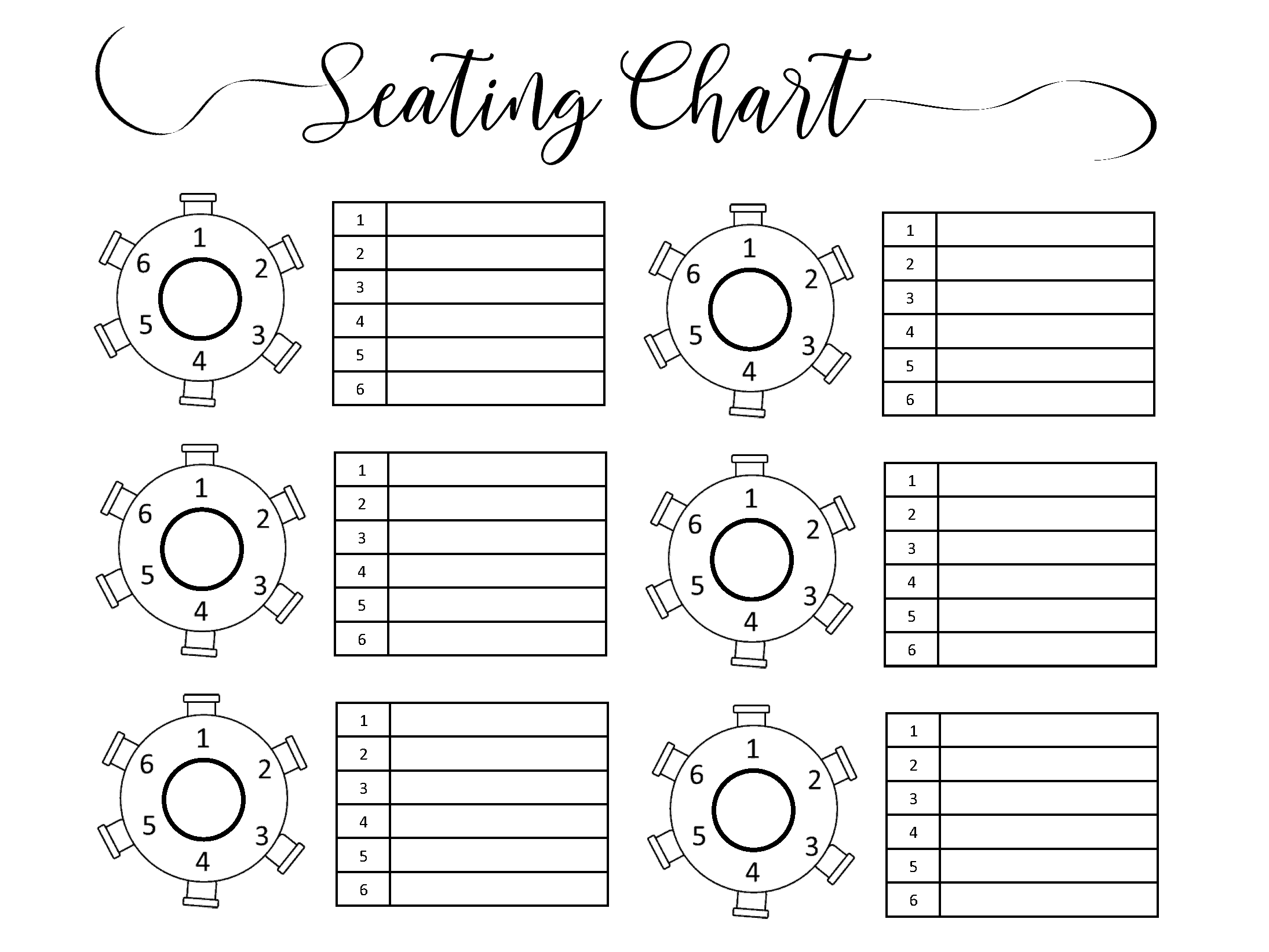 Wedding Seating Chart | Typeable Pdf, Word, Excel with Free Printable Wedding Seating Plan