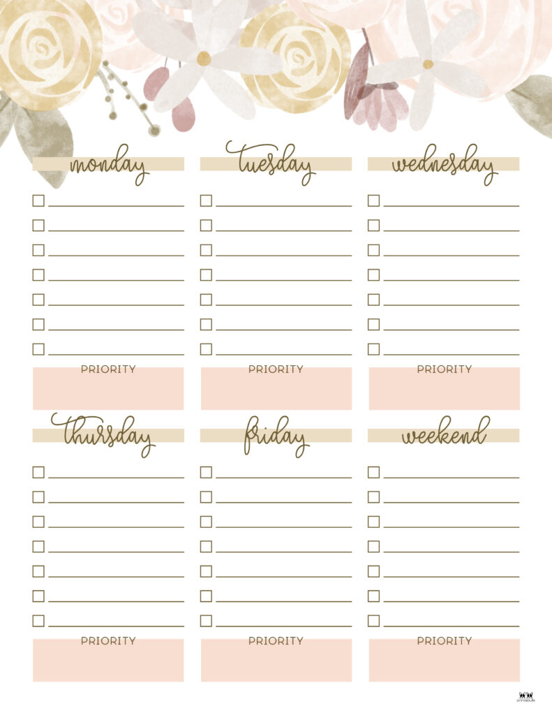 Weekly To Do List Printables - 15 Free Lists | Printabulls inside Weekly to Do List Free Printable