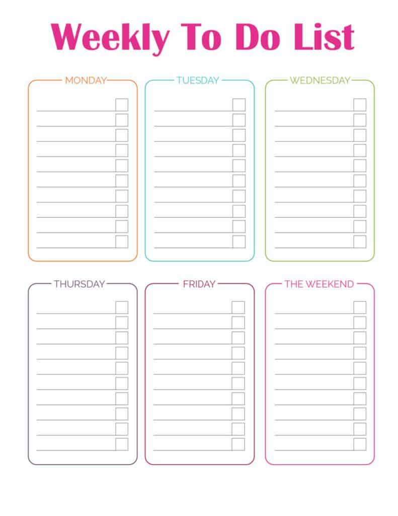 Weekly To Do List Template Printable - Freebie Finding Mom regarding Weekly To Do List Free Printable