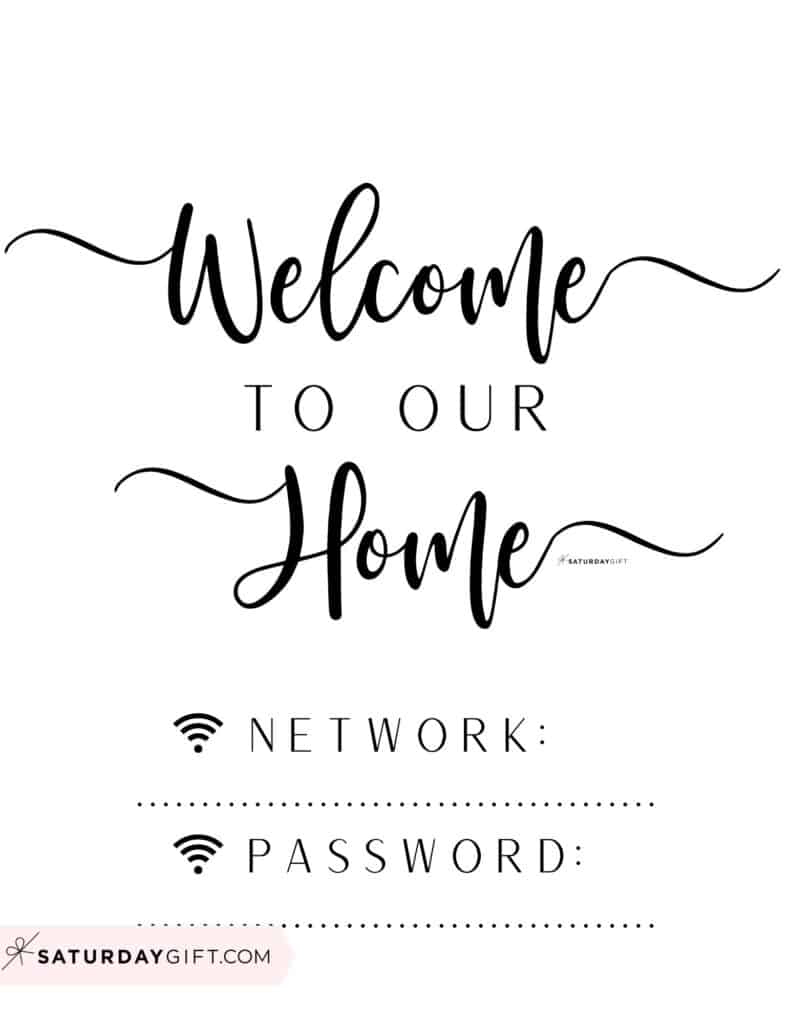 Wifi Password Sign - 11 Cute &amp;amp; Free Printable Templates regarding Free Printable Wifi Password Signs