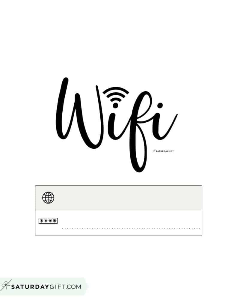 Wifi Password Sign - 11 Cute &amp;amp; Free Printable Templates with regard to Free Printable Wifi Sign