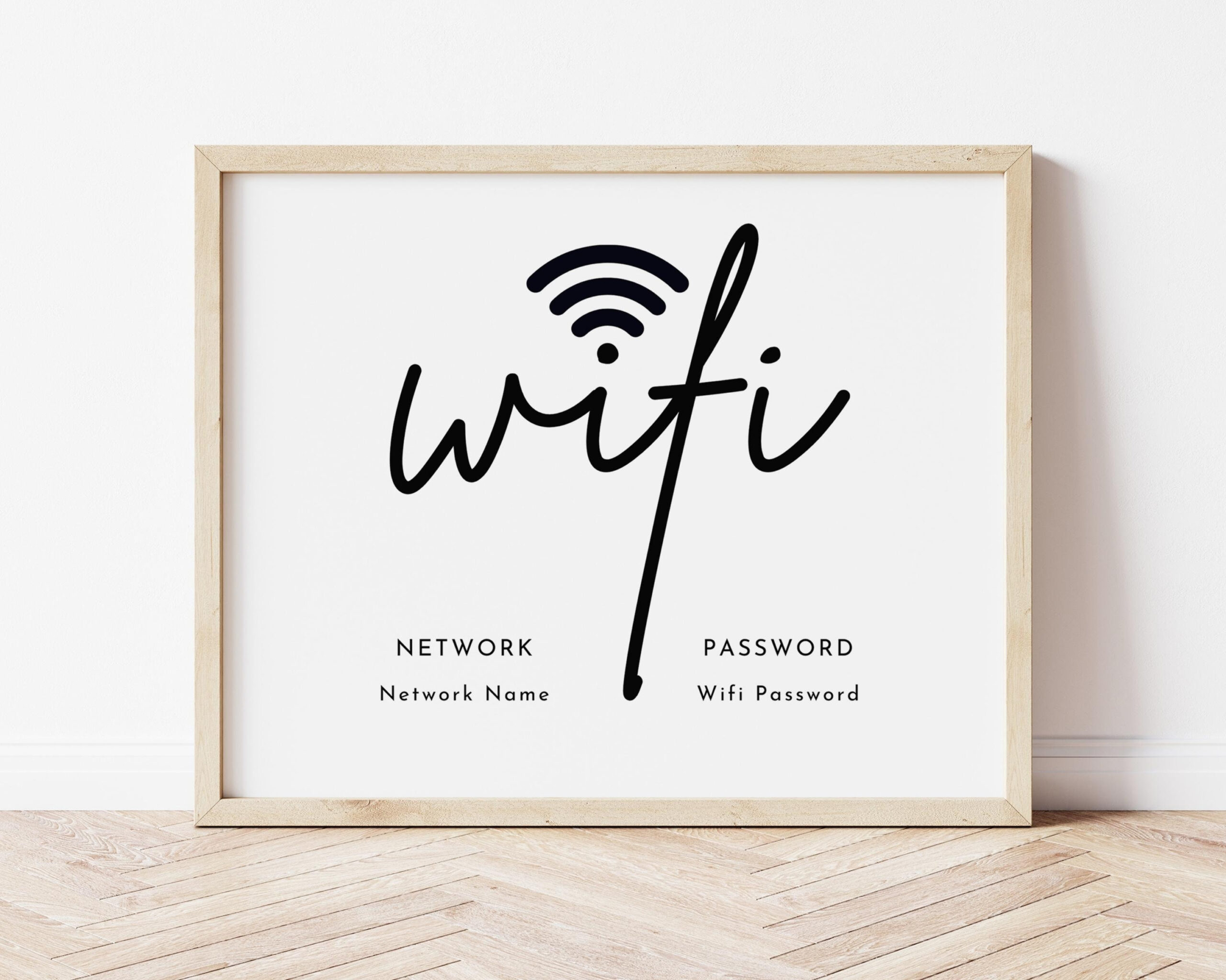 Wifi Password Sign Printable, Editable Free Wifi Sign Template in Free Printable Wifi Sign