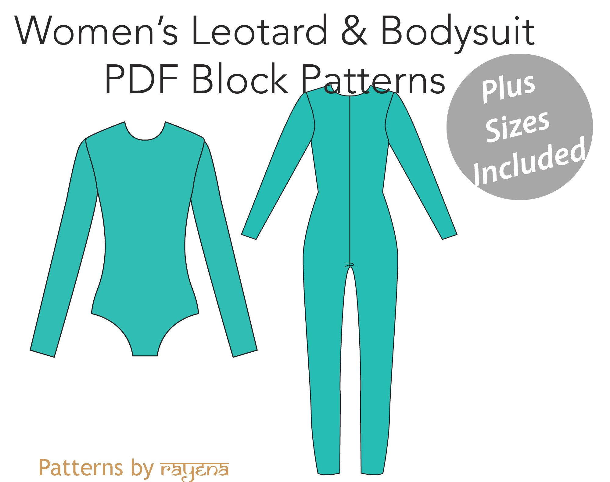 Women&amp;#039;S 6 Styles Bodysuit Leotard Set Pdf Sewing Pattern for Free Printable Leotard Pattern