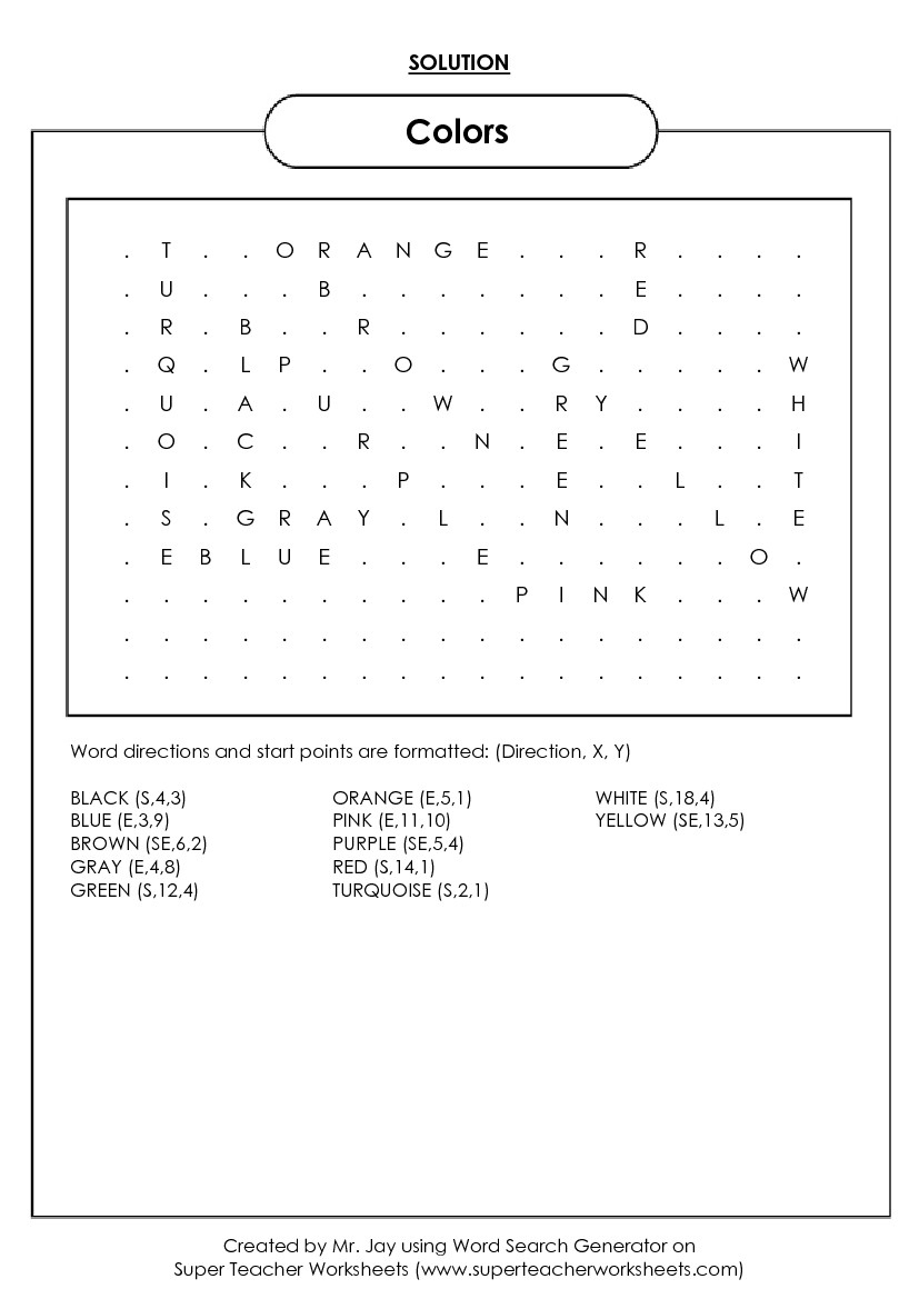 Word Search Puzzle Generator in Free Puzzle Makers Printable