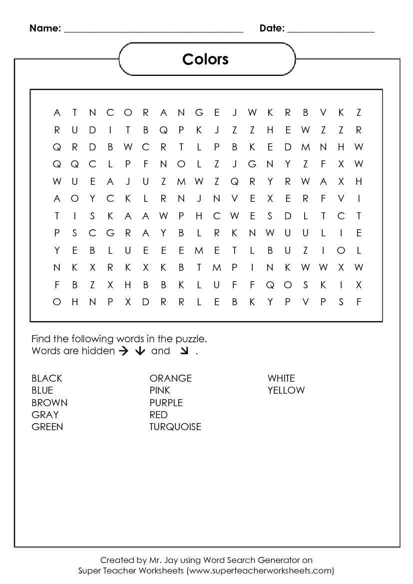 Word Search Puzzle Generator intended for Free Printable Make Your Own Word Search